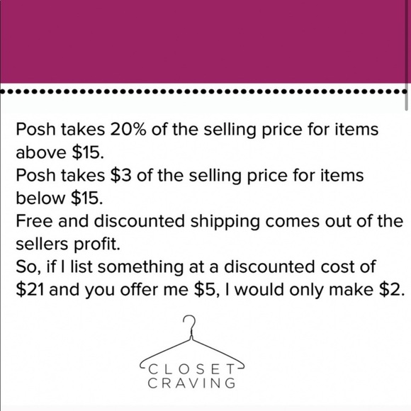 POSHMARK FEE CHART - BUY EVEN GET EVEN FREE + SHIPPING DISCOUNT - Picture 4 of 7